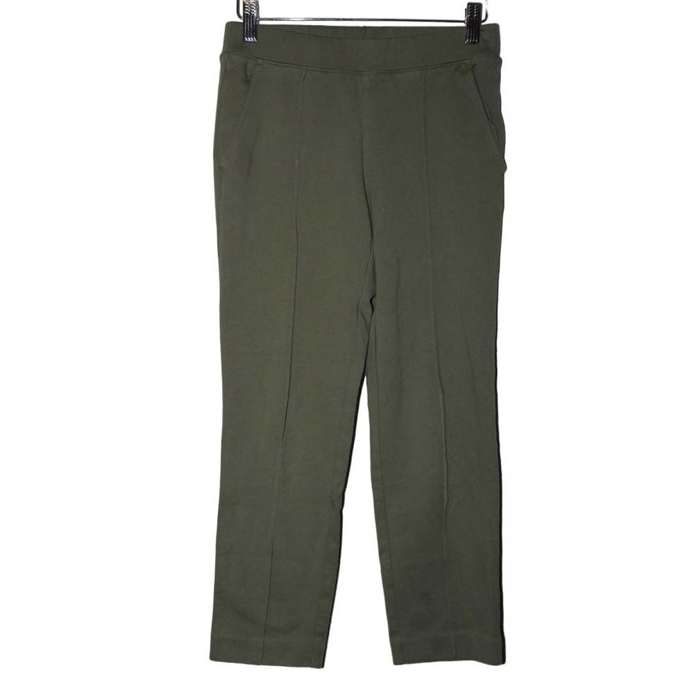Womens J. Crew Pintuck Pants BA559 Olive Green Cotton Sweatpants Pants Size XXSP